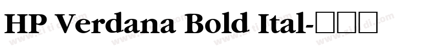 HP Verdana Bold Ital字体转换